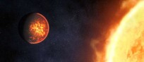 Rappresentazione artistica del pianeta coperto di vulcani (fonte: NASA, ESA, CSA, Dani Player)
